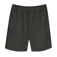 thumbnail image 6 of Mens 5 Inch Linen Shorts - Casual Elastic Waist Drawstring Side Slit Summer Beach Shorts with Pockets, 6 of 6