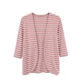 thumbnail image 4 of Cardigan for Women Cardigan Sweaters Fall Fashion Clothes 2026 Women's Casual Striped Long-Sleeve Cardigan Jacket/Top Pink Xl, 4 of 7