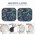 thumbnail image 6 of Haiem Merry Christmas Winter Leaves Snowflakes Car Windshield Sun Shade (2 Pieces) Foldable Windshield Sun Shade Car Accessories for Truck SUV Pickup-Medium, 6 of 7