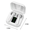 thumbnail image 3 of Earphones for Kids, Hwkond Bluetooth 5.2 Earphones Digital Display Charging Box Wireless Headphone Stereo Sports Earbuds Headsets With Microphone, White, Up to 60% Off, 3 of 7