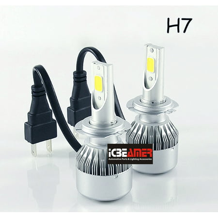 ICBEAMER H7 LED COB Canbus Super White 6000K 36W Can work on High Beam Low Beam Fog Light Headlight Headlamp Lamps