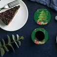 thumbnail image 6 of FMSHPON Merry Christmas Xmas Tree Winter Christmas Set of 6 Round Coaster for Drinks, Absorbent Ceramic Stone Coasters Cup Mat with Cork Base for Home Kitchen Room Coffee Table Bar Decor, 6 of 6