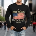 thumbnail image 5 of Usa 250Th Anniversary Shirt Sporty Long Sleeve T Shirt Athletic Fit Crew Neck 250Th Mens Graphic Tees Black XXL, 5 of 6