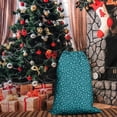 thumbnail image 4 of Christmas Bags Drawstring,Teal Christmas Snowflake Pattern Large Xmas Christmas Gift Bags,Reusable for Xmas and New Year Party Favors and Supplies,27.6" X 19.7", 4 of 5