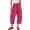 8# Hot Pink, variant on Capri Pants for Women Barrel Sweatpant Summer Casual Wide Leg Trousers with Pockets Pull up High Waisted Drawstring Pants Pink 2XL 23" Inseam