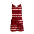 thumbnail image 3 of Women's 2024 Summer Sleeveless Tank Top Short Jumpsuit vest Elastic Waist Romper Casual V-Neck Printing With Pockets on Clearance, 3 of 3