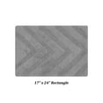 thumbnail image 4 of Better Trends 17" x 24" Bathroom Rugs 100% Cotton Soft Water Absorbent Non Slip Bath Mat Machine Washable Rug (Gray) Hugo Collection, 4 of 6