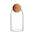 thumbnail image 1 of Glass Storage Jar with Wooden Lid, Clear Candy or Spice Container for Kitchen, Tea, or Coffee Organization, 1 of 9