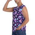 thumbnail image 3 of Pofeuu crystal Skull flower cool Print Men's Muscle T-Shirt, Sleeveless, Muscle Tank, Classic Muscle Tee Top For Men Casual Sleeveless Muscle T-Shirt Trendy Clothes-Large, 3 of 7