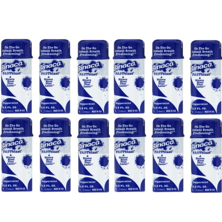 Binaca Fast Blast Breath Spray - Binaca Fast Blast Breath Spray PepperMint 0.50 oz- 12 pack