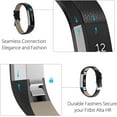 thumbnail image 3 of Jinsinto Interchangeable Leather Strap Compatible with Fitbit Alta/Fitbit Alta HR,Classic Leather Strap,Small,No Tracker, 3 of 5