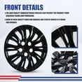 thumbnail image 2 of 16" Set Of 4 Hubcaps Wheel Rims Cover Fit 2012-2014 TOYOTA CAMRY /2012-2014 TOYOTA CAMRY HYBRID Compatible With Steel Wheels Snap On Installation(16-Inch,BLACK LACQUER), 2 of 7