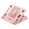 thumbnail image 2 of Surpdew Plastic Tablet Phone Stand Portable Heat Dissipation Bracket 15Kg Weight Loading Laptop Stand Pink, 2 of 5