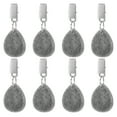 thumbnail image 1 of 8Pack Pesas para mantel en forma de gota de agua de mármol con clip de metal, gris oscuro, 1 of 7