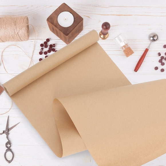 OUNONA 1Pack Brown Paper Wrapping Roll For Present Wrapping Diy Craft School Office Supplies