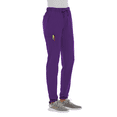 thumbnail image 3 of Elements Women's EL9315 Full Elastic Waistband Jogger Scrub Pant Eggplant Small, 3 of 5