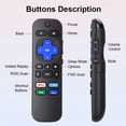 thumbnail image 2 of Replacement Remote Control Only for Roku TV-Compatible for TCL Roku/Hisense Roku/Onn Roku/Sharp Roku/Element Roku/Westinghouse Roku/Philips Roku Smart TVs, 2 pack, 2 of 7