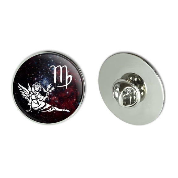 Virgo Maiden Zodiac Sign Horoscope in Space Metal 1.1" Tie Tack Hat Lapel Pin Pinback