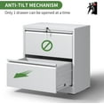 thumbnail image 5 of 2 Drawer Lateral File Cabinet with Lock, Filing Cabinets for Home Office, Storage Cabinets for Hanging Files Letter/Legal/F4/A4, Require Assembly(White), 5 of 12