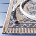 thumbnail image 4 of Safavieh Courtyard Erin Bordered Indoor/Outdoor Area Rug, Natural/Blue, 4' x 5'7", 4 of 10