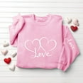 thumbnail image 4 of Atogsazn Women's Valentine's Day Sweatshirt Casual Fleece Oversized Long Sleeve Heart Sweater Tops Outfit Clothing 06-Pink S Fashion, 4 of 6