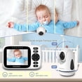 thumbnail image 4 of HelloBaby Monitor de bebé con pantalla IPS de 3,2 pulgadas - Monitor de cámara para bebé con cámara remota con zoom panorámico, inclinación y zoom, sin WiFi, visión nocturna por infrarrojos, conexión, 4 of 5