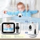 thumbnail image 4 of HelloBaby Monitor de bebé con pantalla IPS de 3,2 pulgadas - Monitor de cámara para bebé con cámara remota con zoom panorámico, inclinación y zoom, sin WiFi, visión nocturna por infrarrojos, conexión, 4 of 5