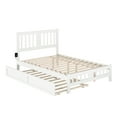 thumbnail image 3 of AFI Tahoe Wood Full Platform Bed with Footboard and Twin Trundle in White, 3 of 6