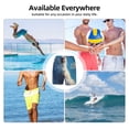 thumbnail image 5 of Kdxio Clear Sky Blue Cat Print Men's Swim Trunks with Compression Liner 7 Inch Inseam Quick Dry Swim Shorts, 5 of 5