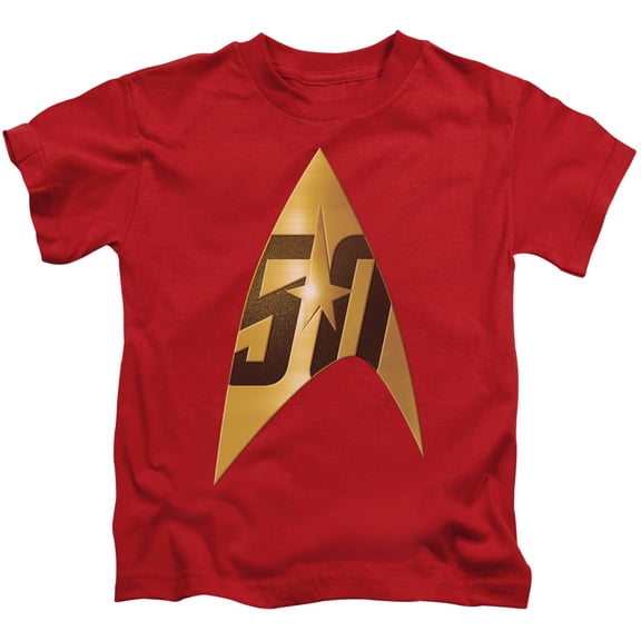 Star Trek 50Th Anniversary Delta Youth 18/1 T-Shirt Red