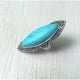 thumbnail image 3 of Oval Turquesa Bohemia Tibetano Étnico de de Plata Antigua jinwen Anillo Vintage, 3 of 7