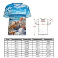 thumbnail image 2 of Beach Seashell Starfish Women's Short Sleeve Tops Casual Blouses T Shirt, 2 of 6