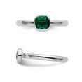 thumbnail image 4 of 1/2 Carat (ctw) Cushion-Cut Lab-Created Emerald Ring in Sterling Silver, 4 of 4