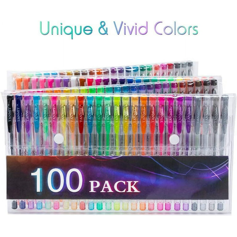 Tanmit 240 Gel Pens Set 120 Colored Gel Pen plus 120 Refills for Adults  Coloring Books Drawing Art Markers (No Duplicates)