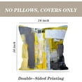 thumbnail image 4 of Yellow and Grey Abstract Art Artwork Pillow Cover, Gallery Modern Decorative Throw Pillows Cushion Cover for Bedroom Sofa Living Room 16 x 16 Inch Set of 2, 4 of 6
