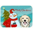 thumbnail image 2 of caroline's treasures bb1825cmt snowman with golden retriever kitchen or bath mat, 20 by 30", multicolor, 2 of 2
