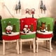 thumbnail image 1 of Fundas traseras para sillas navideñas para comedor, Papá Noel, muñeco de nieve, reno, Navidad, decoración de fiestas, disfraces de fiesta navideña, fundas para sillas de esquí de Papá Noel, paquete de, 1 of 5