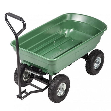 Heavy Duty Poly Garden Utility Yard Dump Cart Garden Cart Wheel