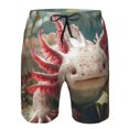 thumbnail image 3 of Logiee Colorful Axolotl Underwater Print Mens Swim Trunks Quick Dry Board Shorts,Breathable Hawaii Beach Shorts Swimwear Bathing Suits-Medium, 3 of 6