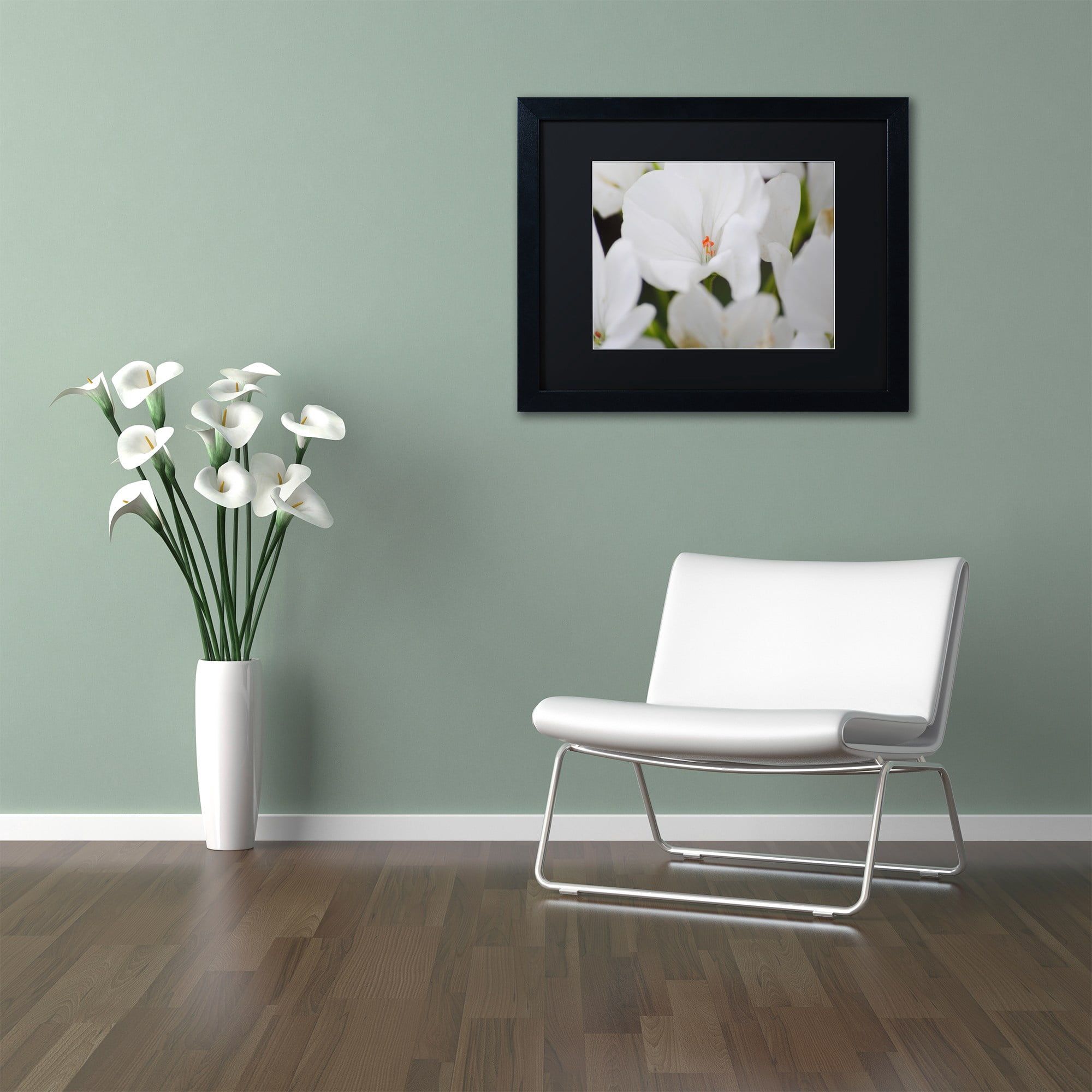 Trademark Fine Art "Clustered Jewel" Canvas Art by Monica Mize, Black Matte, Black Frame