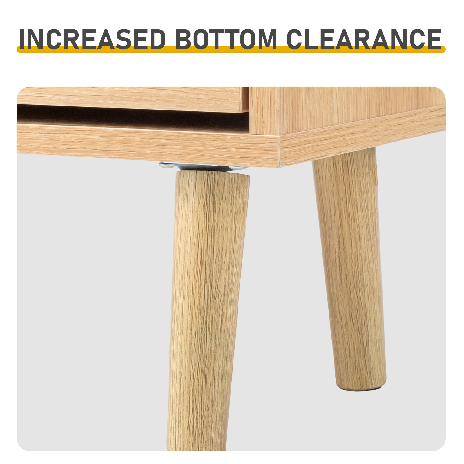 Rattan-Front Shoe Cabinet With 2 Drawers And 4 Flip-Down Compartments, Made Of Particleboard, 105*24*110cm, Natural Wood