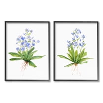 Stupell Indtries Bluebird Garden Floral Bunch Spring Flower Bouquets,24 x 30,Design by Sally Swatland