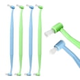 thumbnail image 1 of 8 cepillos de dientes intermedios de doble punta para limpieza bucal con aparatos dentales., 1 of 8