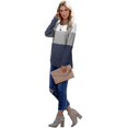 thumbnail image 4 of ONLYSHE Casual Basic Crewneck Sweatshirts For Womens Long Sleeve Color Block Pullover T shirts Tunic Tops, 4 of 7