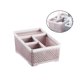 thumbnail image 1 of Toystoory Caja de almacenamiento de cosméticos de escritorio de plástico, soporte organizador de papelería para estudiantes de oficina de mimbre de Almacenamiento y organización del hogar Rosado Toystoory HA000853-01B, 1 of 1