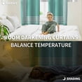 thumbnail image 3 of Fsddascl Bluish Green Greek Key Blackout Curtains for Bedroom/Living Room, Thermal Insulated Kitchen Curtains, Geometric Greece Ancient Farmhouse Geo Grommet Darkening Window Treatment 52"x84"x2, 3 of 6