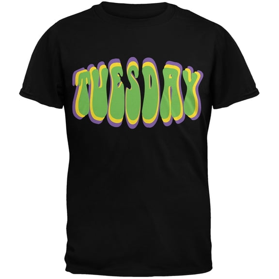 Mardi Gras - Fat Tuesday Mardi Gras Black Youth T-Shirt - Youth Small