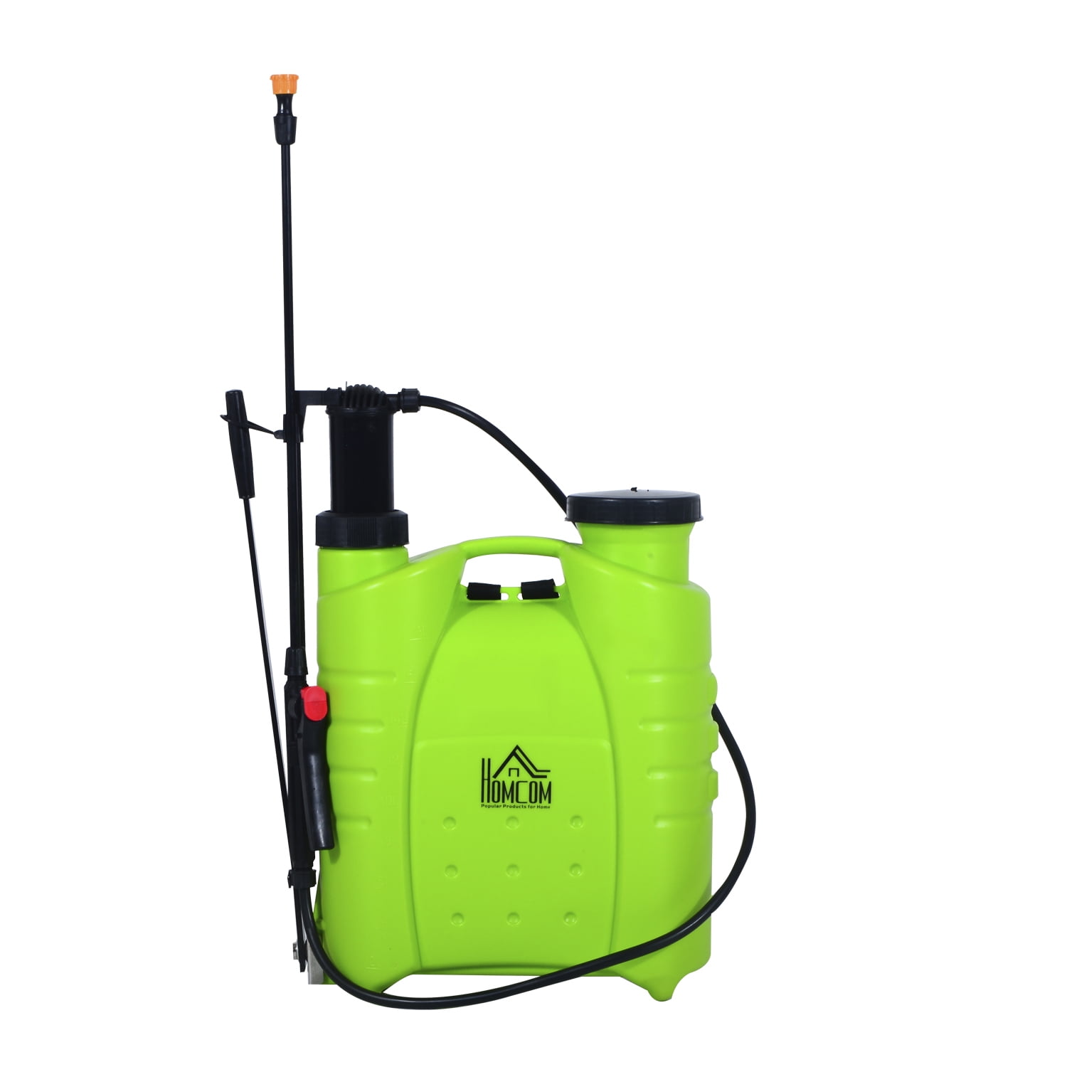 HomCom 4 Gallon Manual Hand-Pumped Backpack Sprayer Green by Aosom