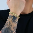 thumbnail image 2 of Nuragold 14k Real Yellow Gold Miami Cuban Link 9mm Chain Bracelet (7"-9") Italian Jewelry for Men, 2 of 11