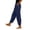 Navy, variant on Gytharion Women's Plus Size Harem Pants Waffle Knit High Waist Tapered Trousers Side Slit Loose Fit Lounge Pants with Pockets for Travel